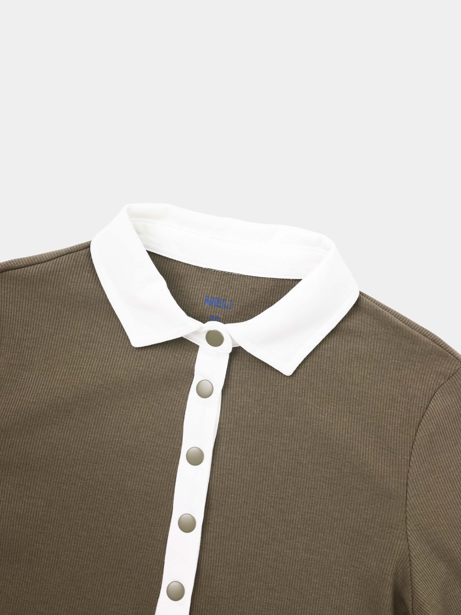 White Collar Polo-Olive