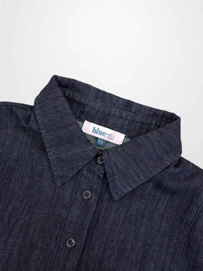 Classic Denim Shirt-Dark Blue