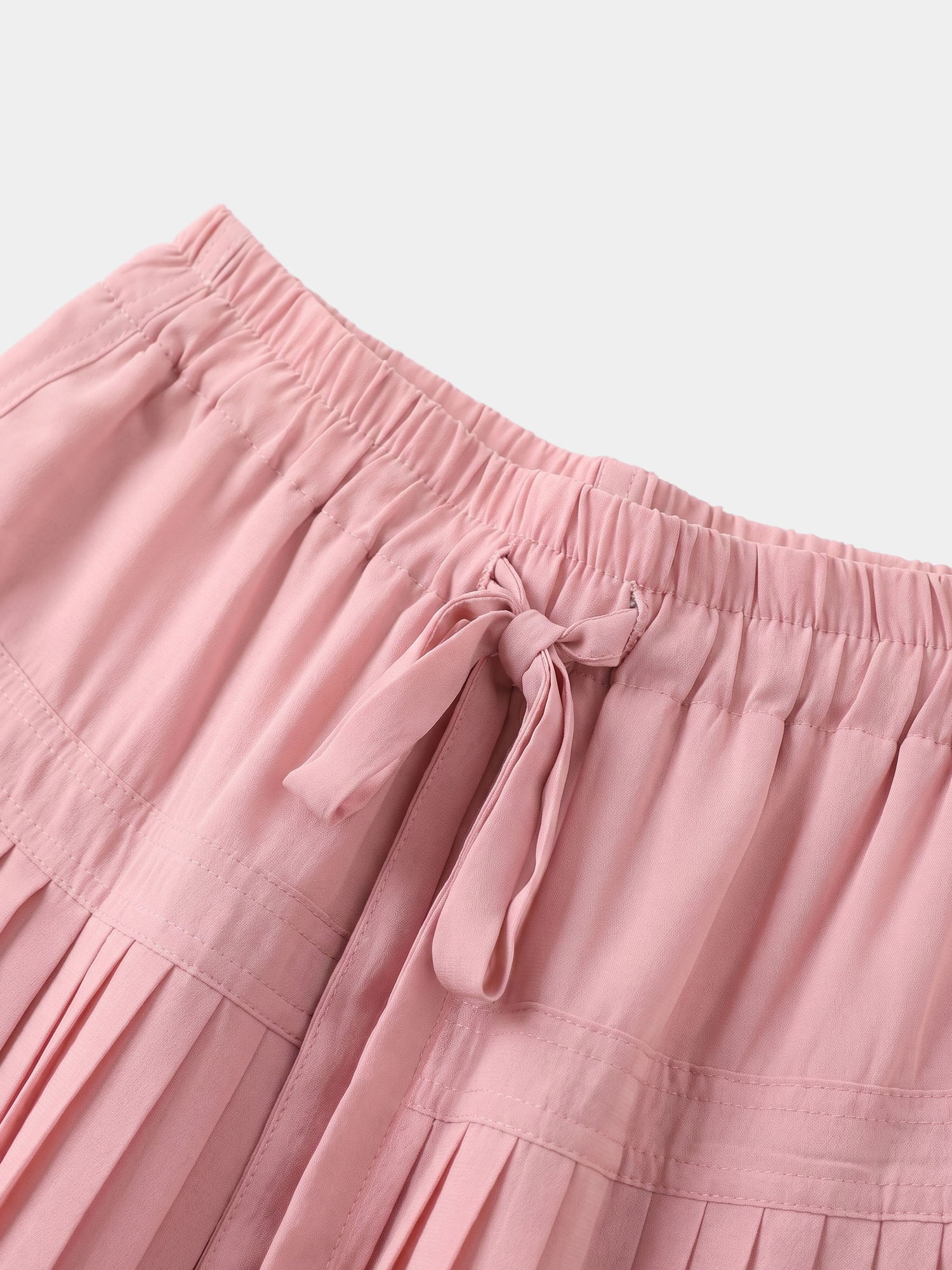 Chiffon Drop Waist Pleat Skirt-Mauve