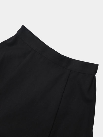 Twill Trumpet Skirt-Black