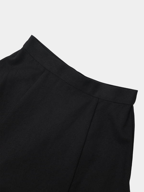 Twill Trumpet Skirt-Black