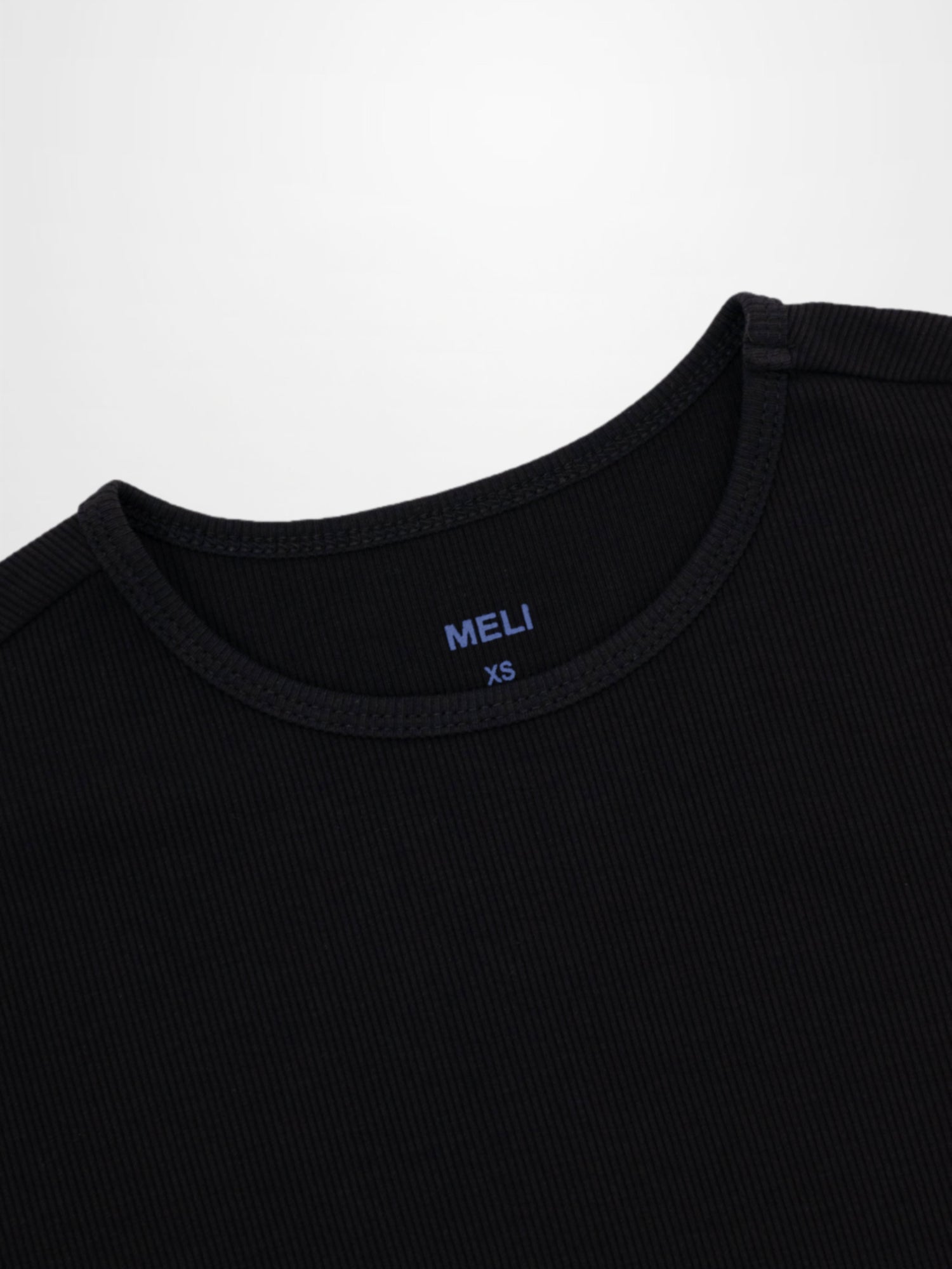 Ribbed Crew Bomber-Black