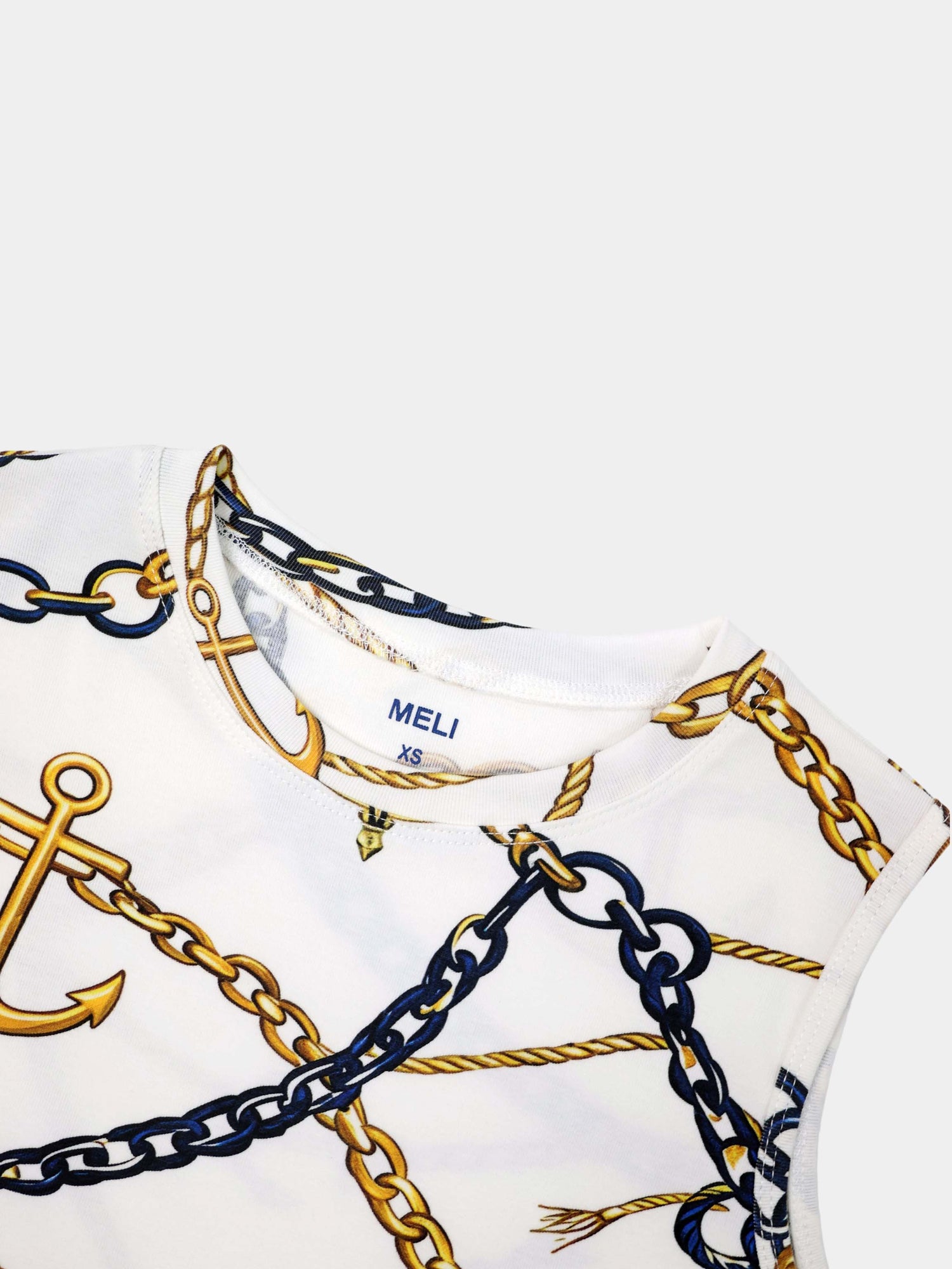 Sleeveless Tee-Chain Design