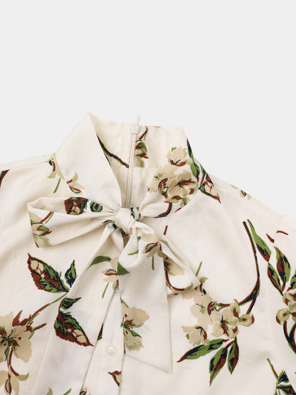 Katie Dress - Cream Floral