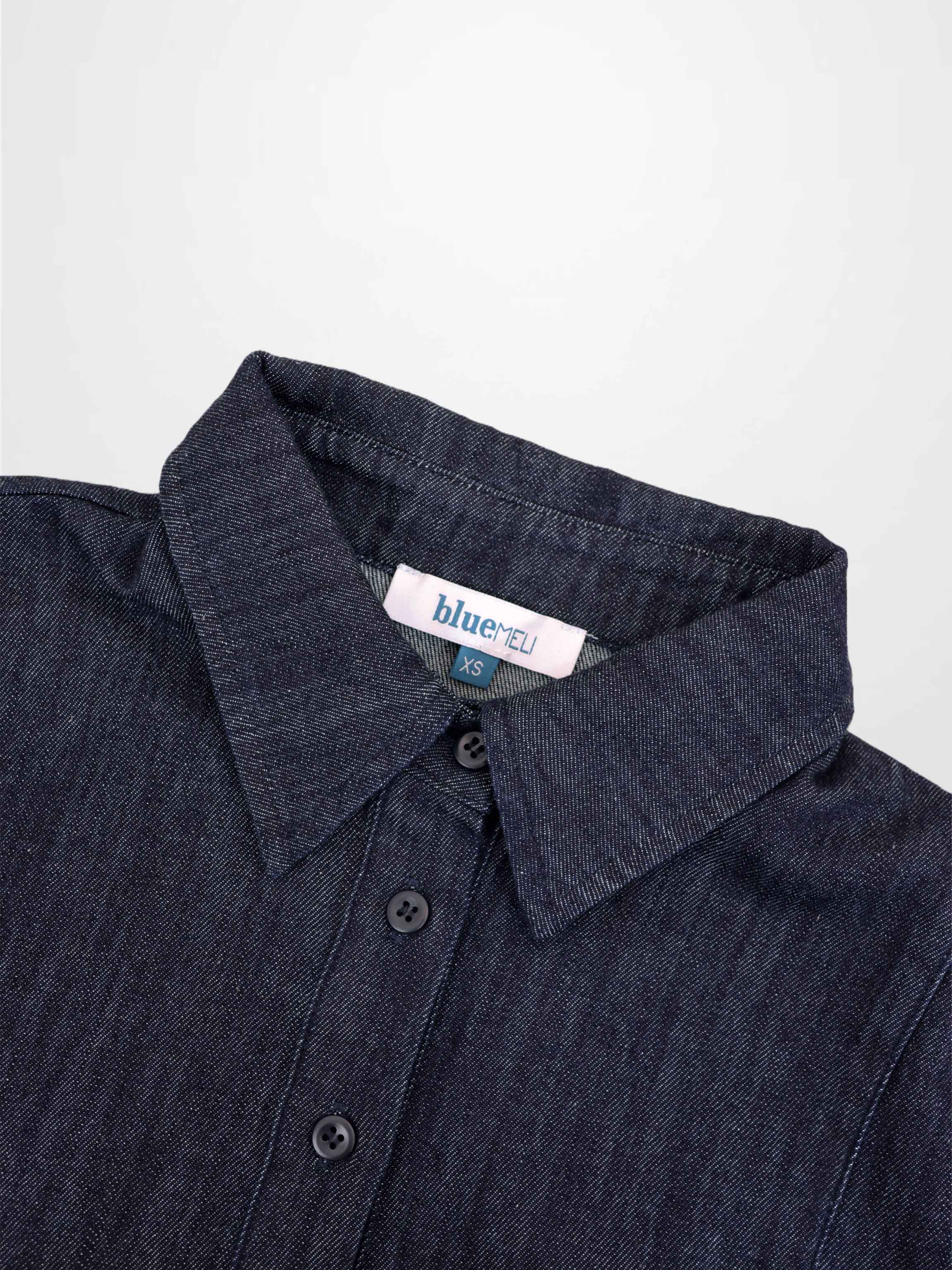 Classic Denim Shirt-Dark Blue