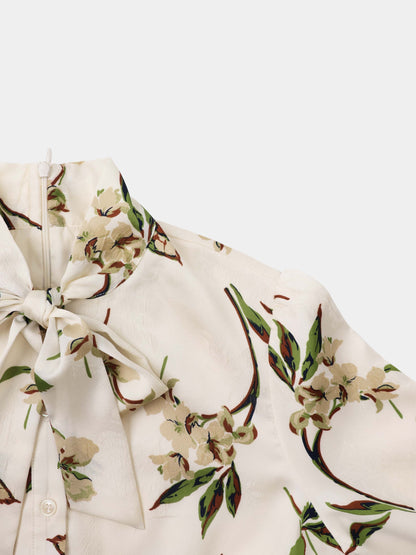 Katie Dress - Cream Floral