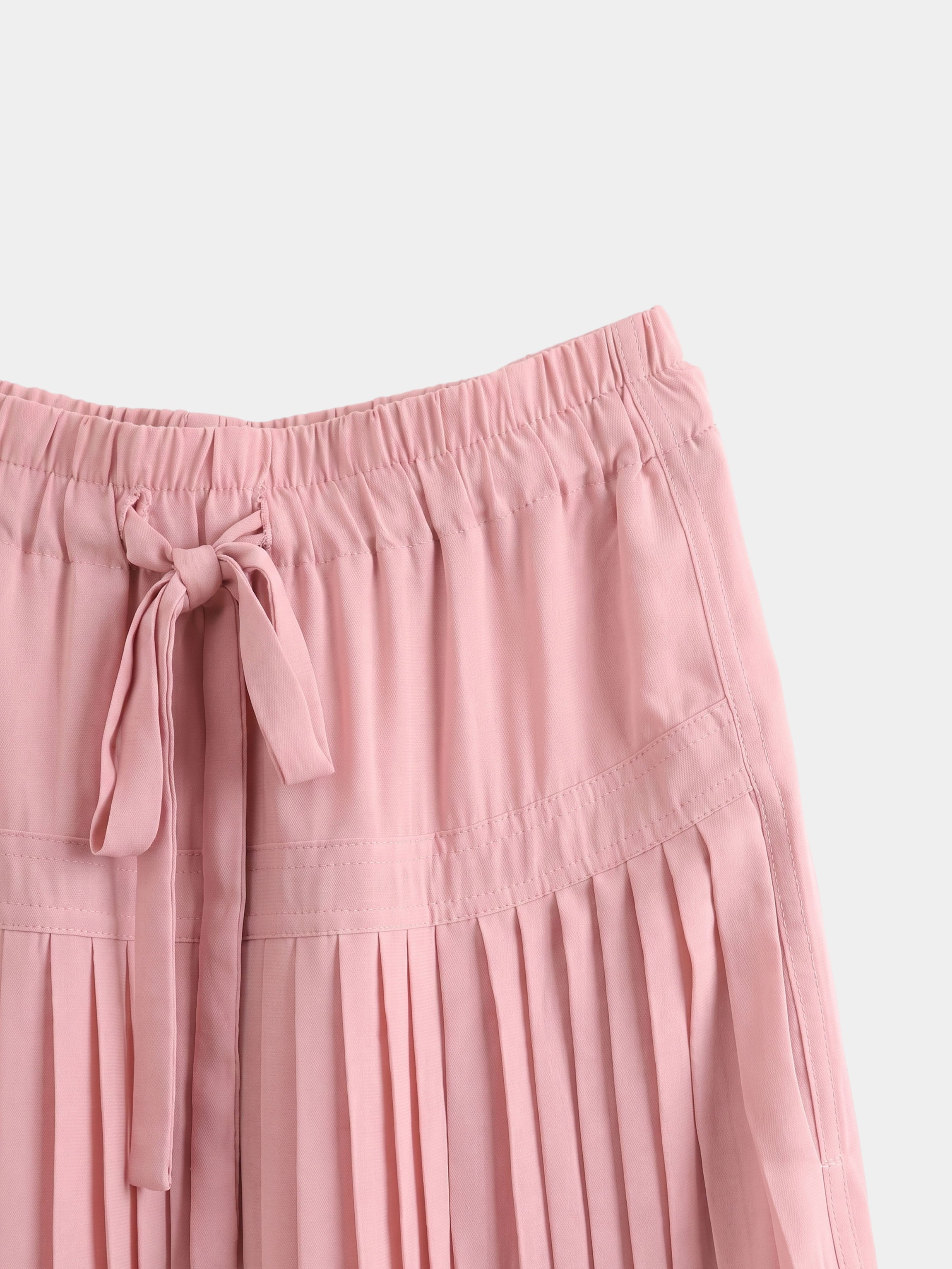 Chiffon Drop Waist Pleat Skirt-Mauve