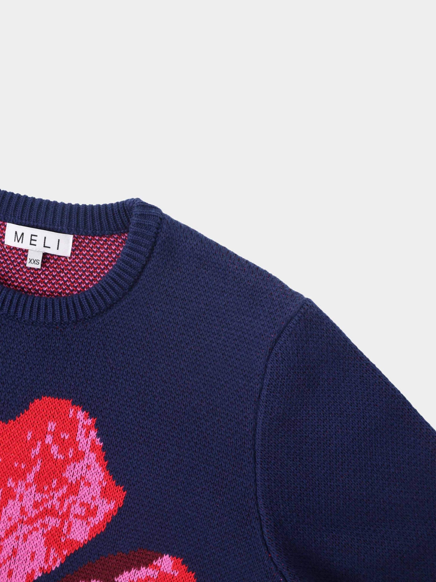 Flower Design Sweater - Blue