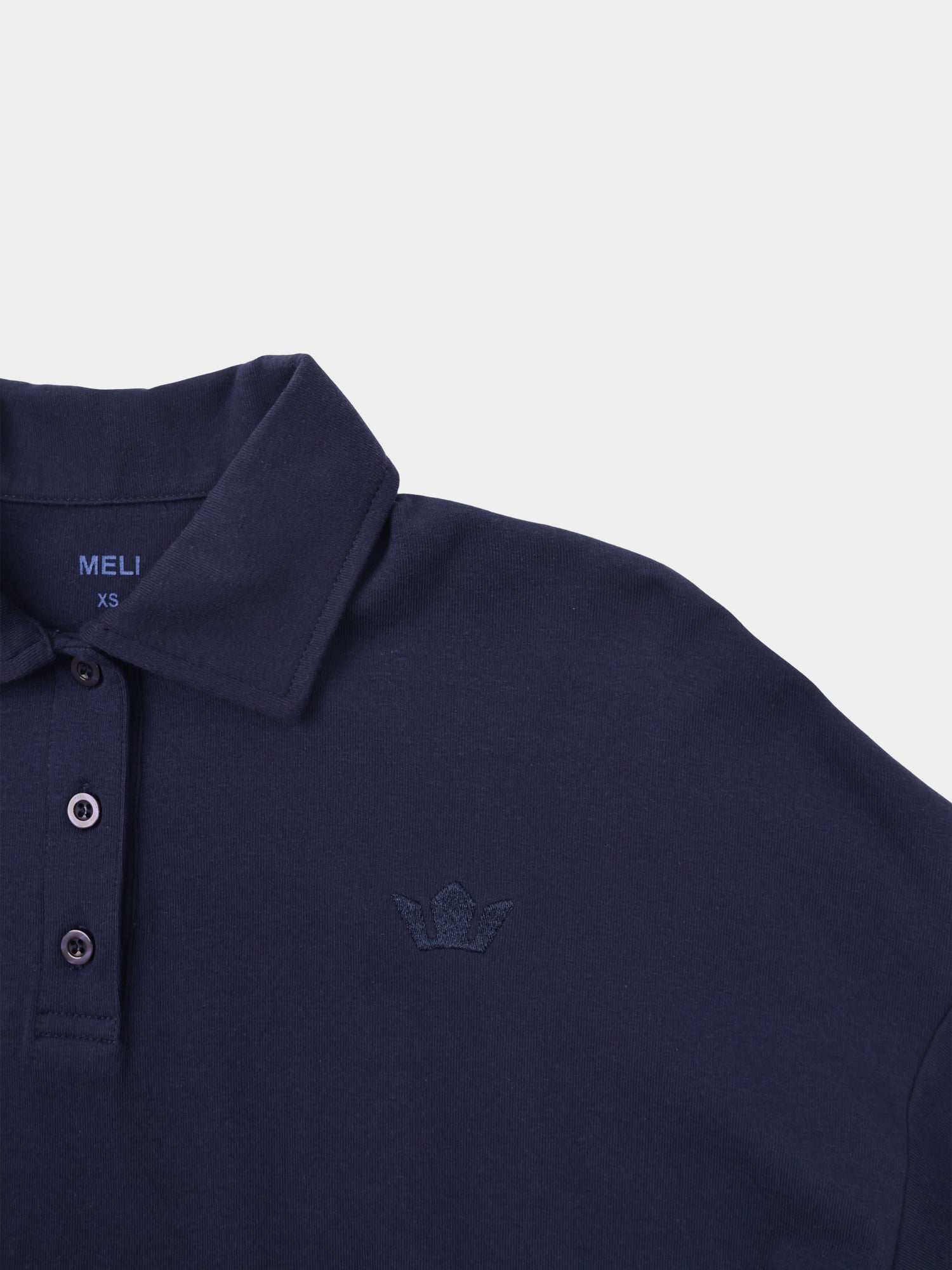 Collared Bomber Tee-Navy