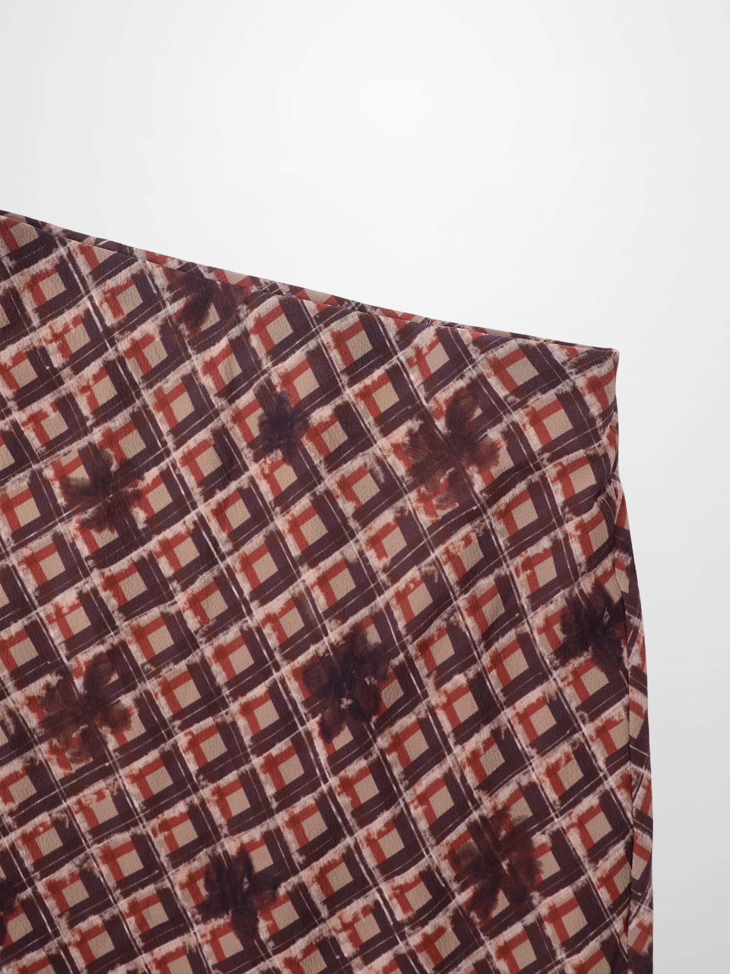Plaid Slip Skirt - Plaid Floral