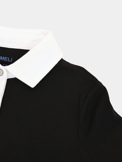 White Collar Polo-Black