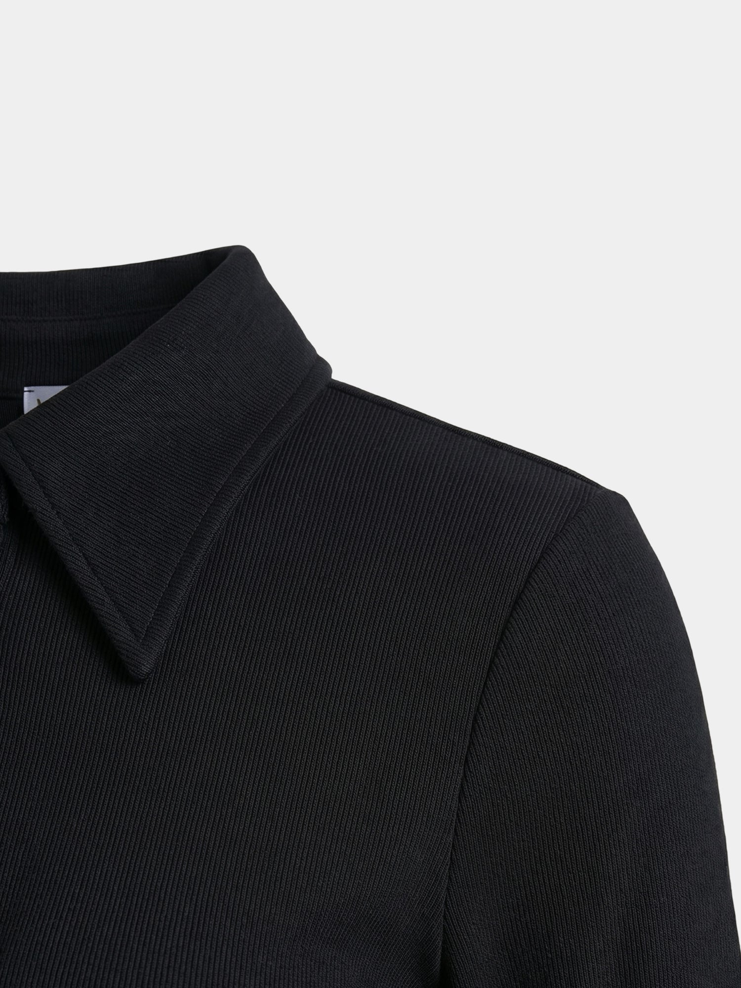 Button Down Ribbed Maxi Dress-Black