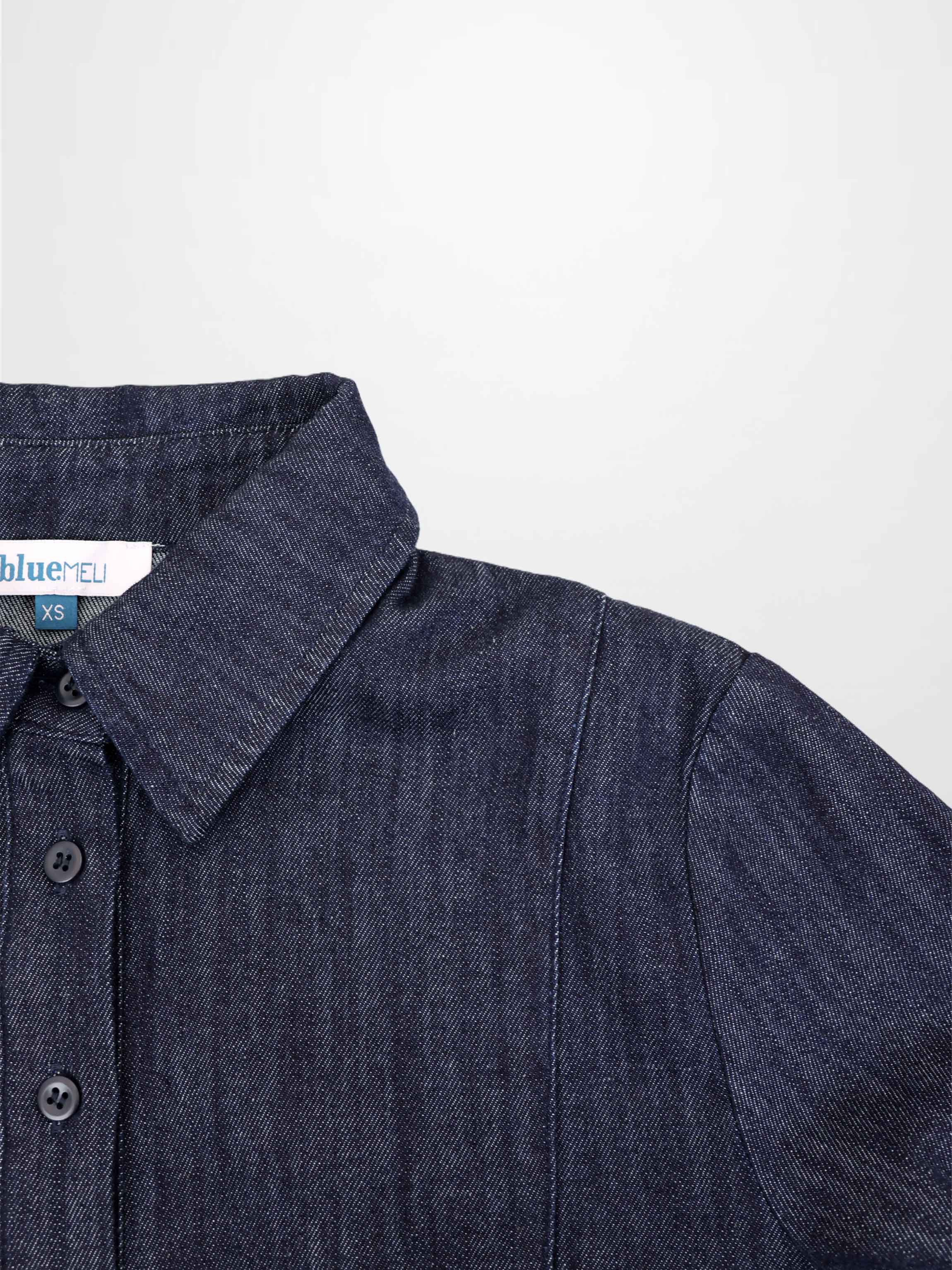 Classic Denim Shirt-Dark Blue