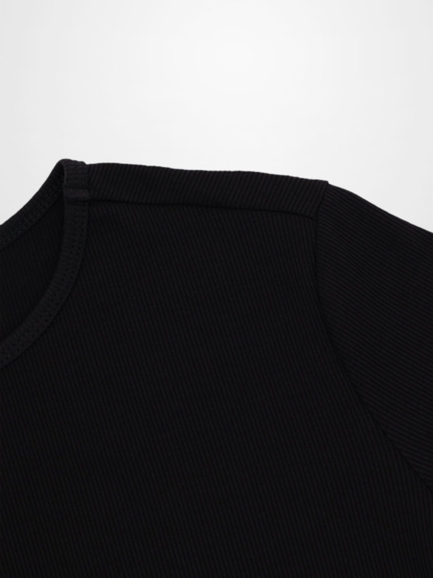 Ribbed Crew Bomber-Black