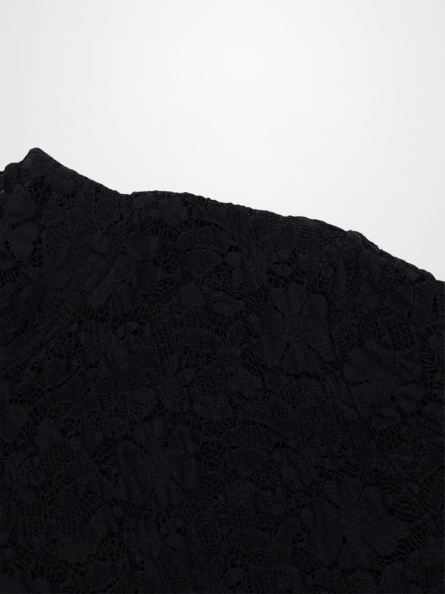 Lace Mock Neck Turtleneck-Black