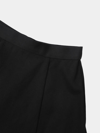 Twill Trumpet Skirt-Black