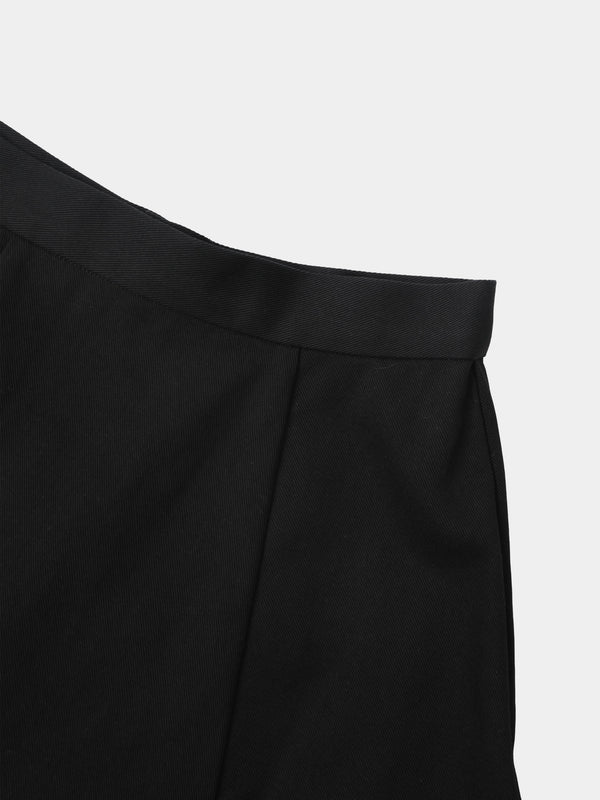Twill Trumpet Skirt-Black