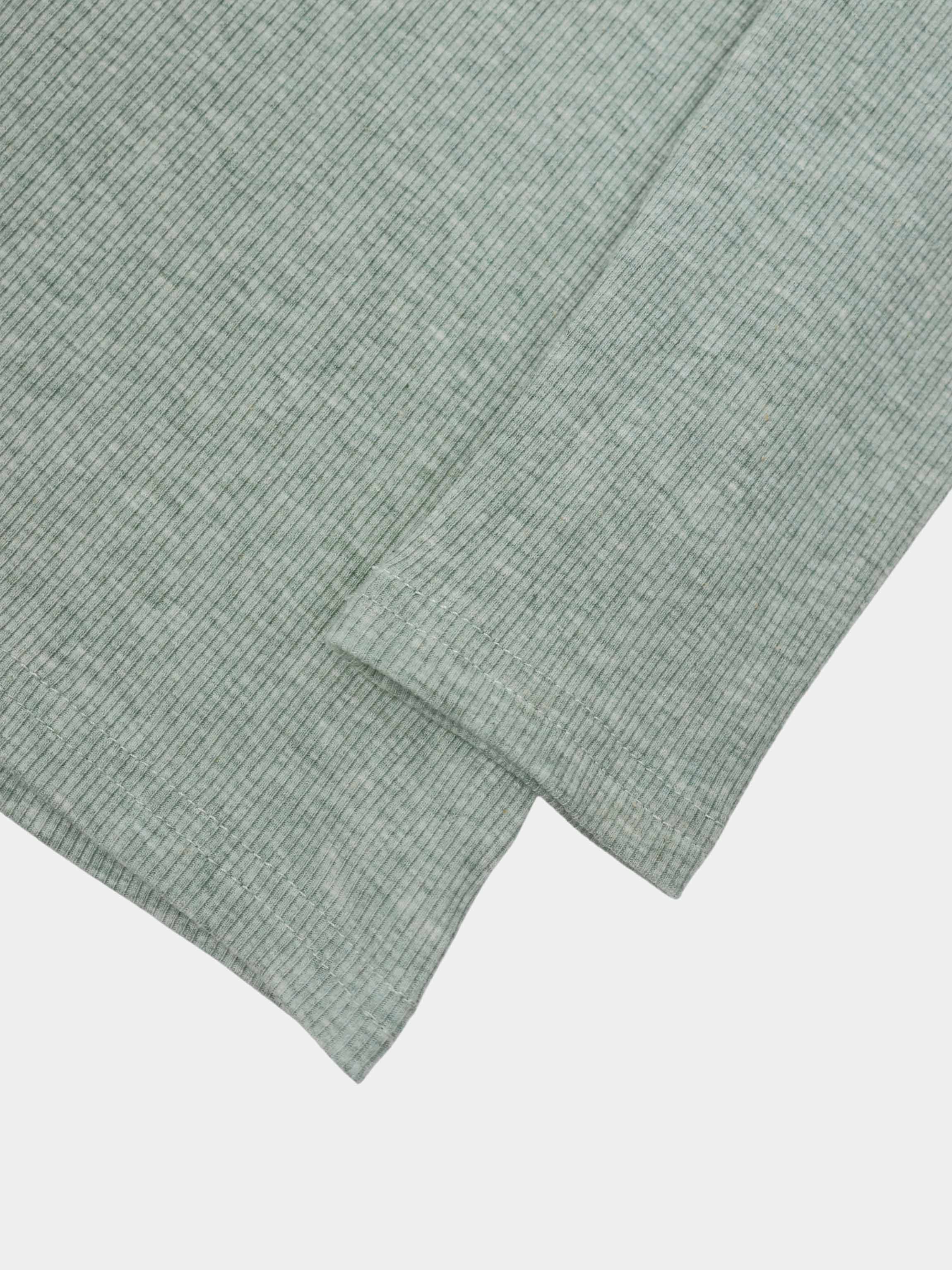 Heathered Collared Tee-Aqua