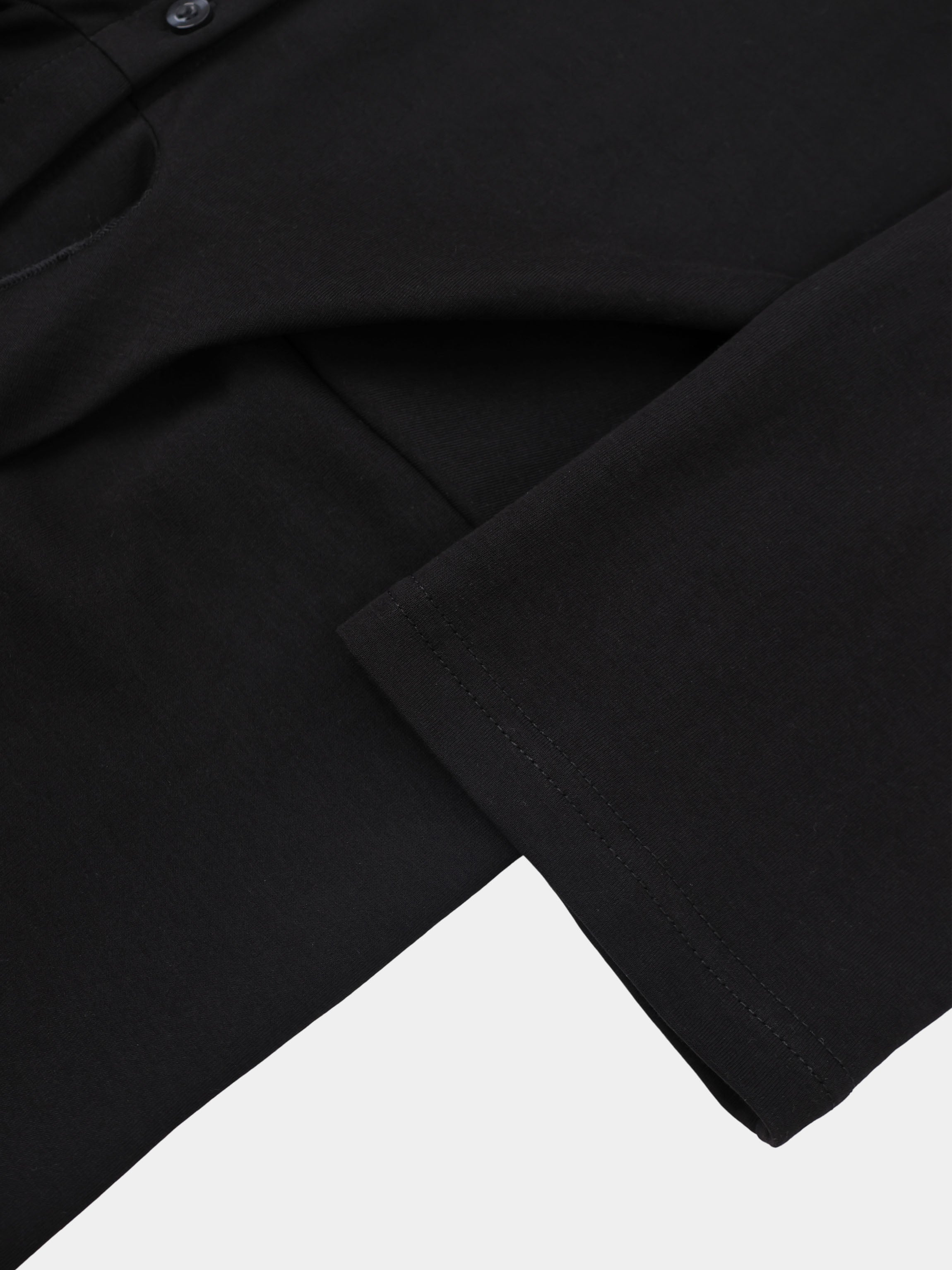 Waist Tie Button Down T-Shirt Dress-Black