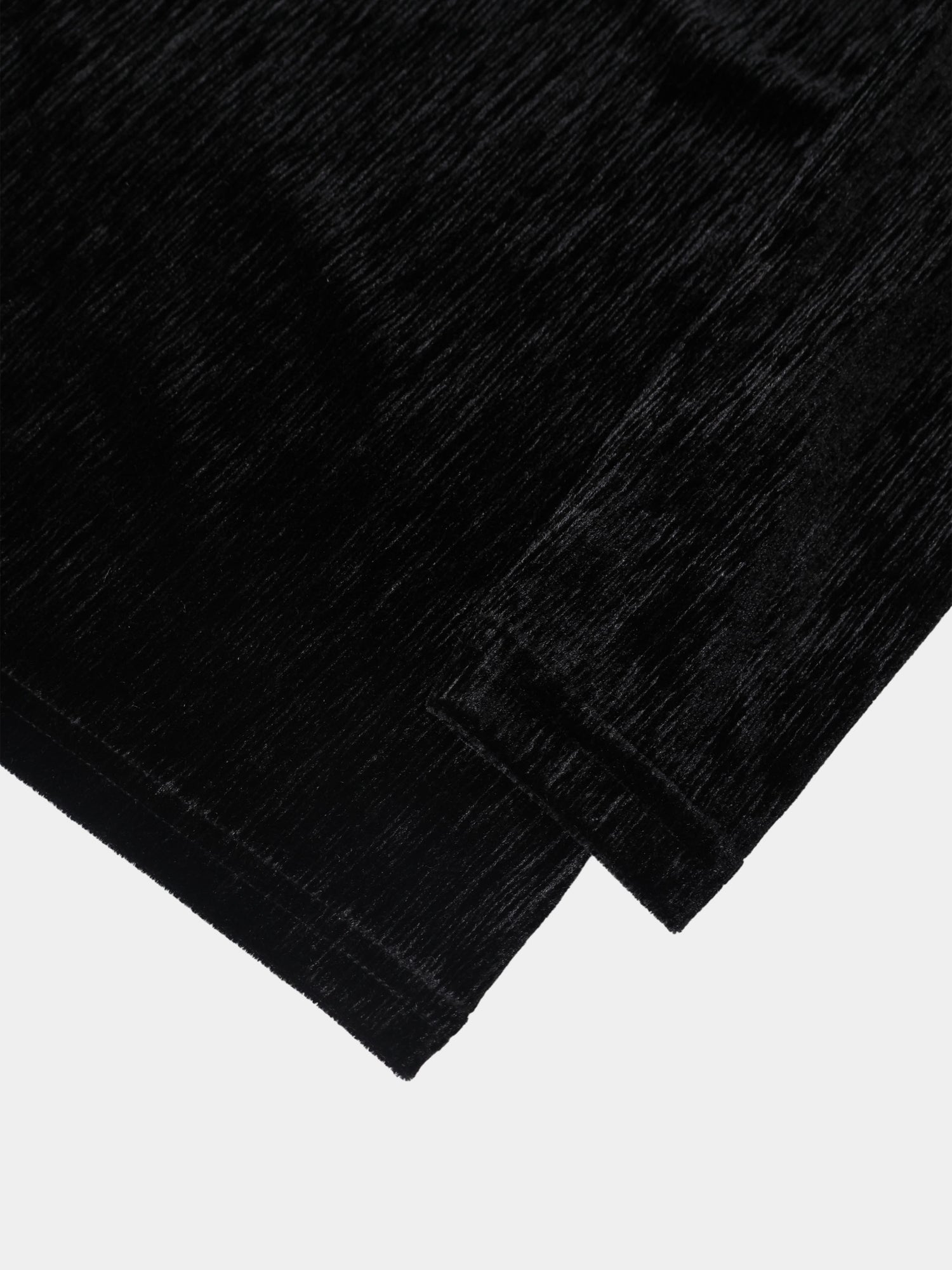 Textured Velour Turtleneck - Black