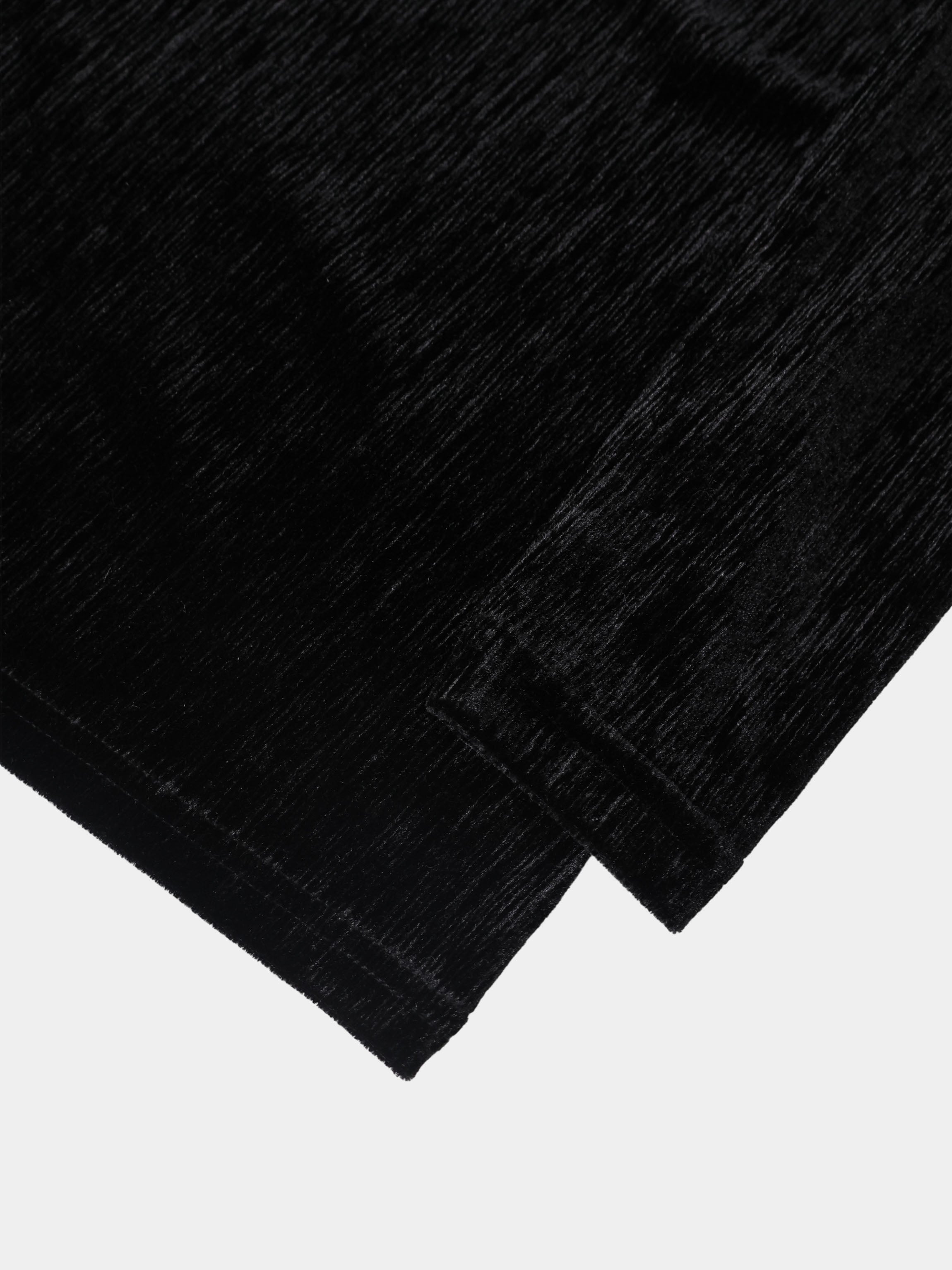 Textured Velour Turtleneck - Black