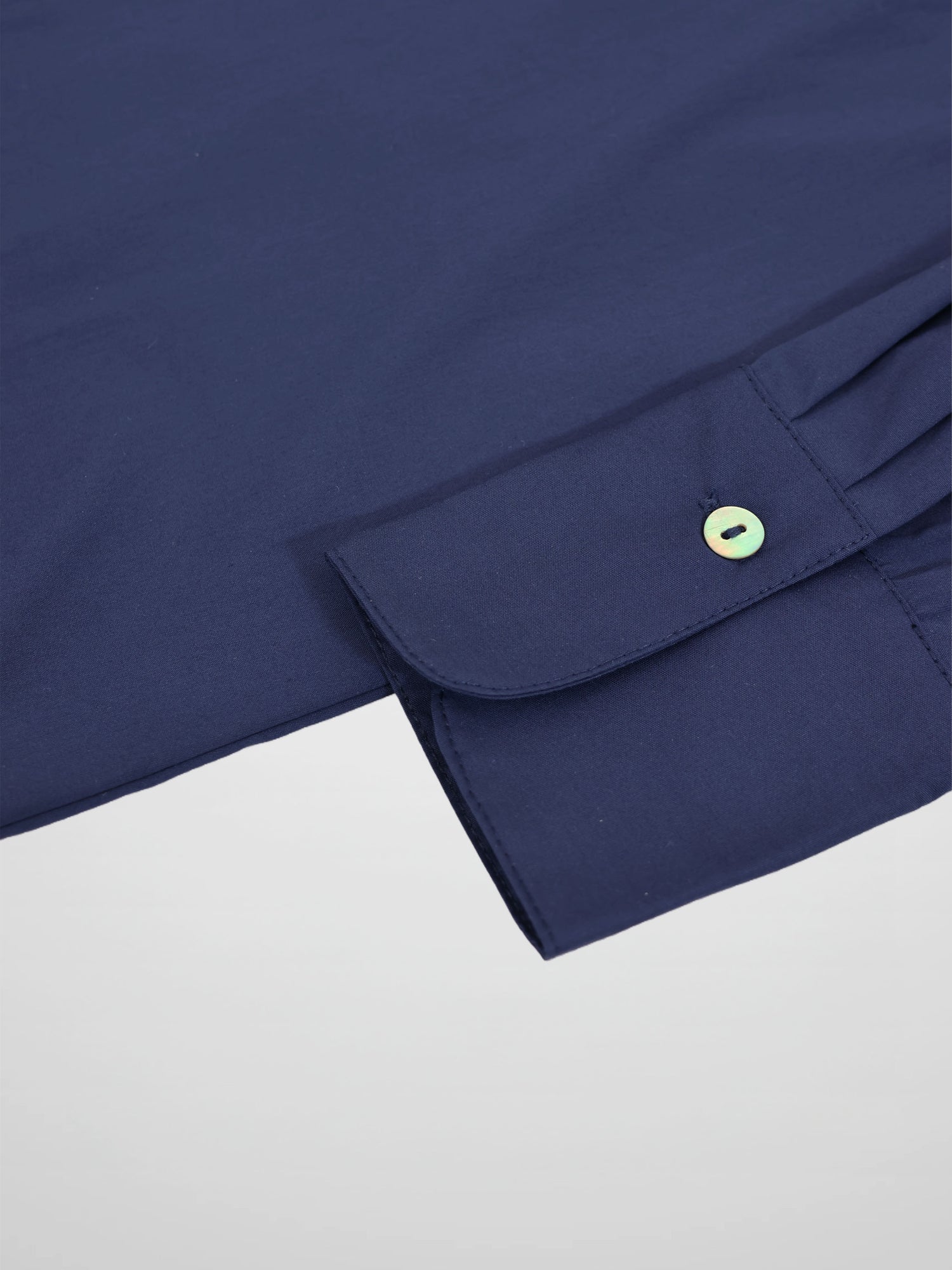 Cotton Button Down Blouse-Navy