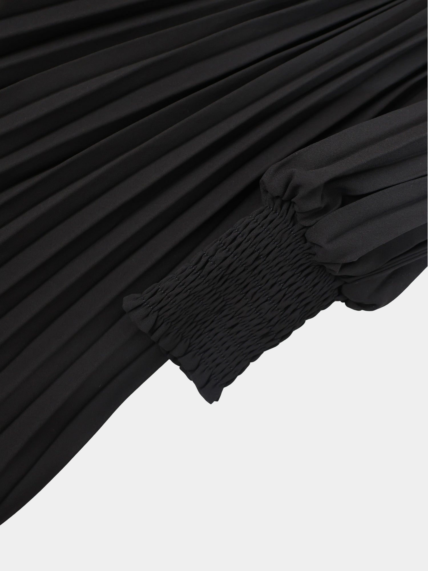 Micro Pleat Dress-Black