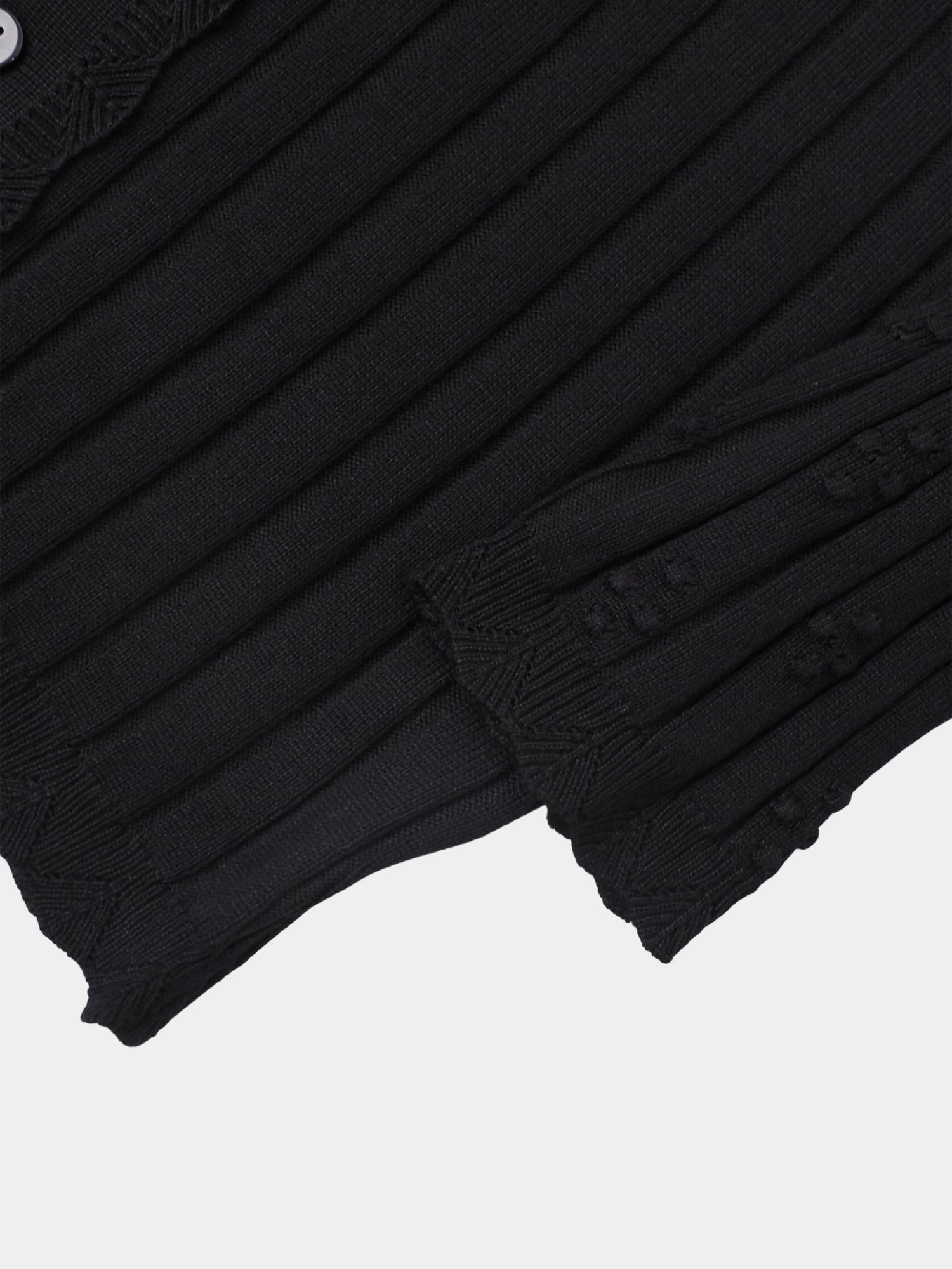 Scalloped Edge Cardigan-Black