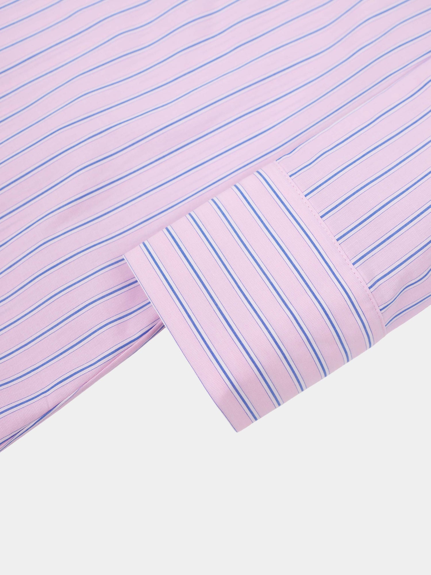 Pinstripe Tie Front Shirtdress-Pink Stripe