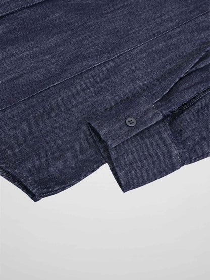 Classic Denim Shirt-Dark Blue