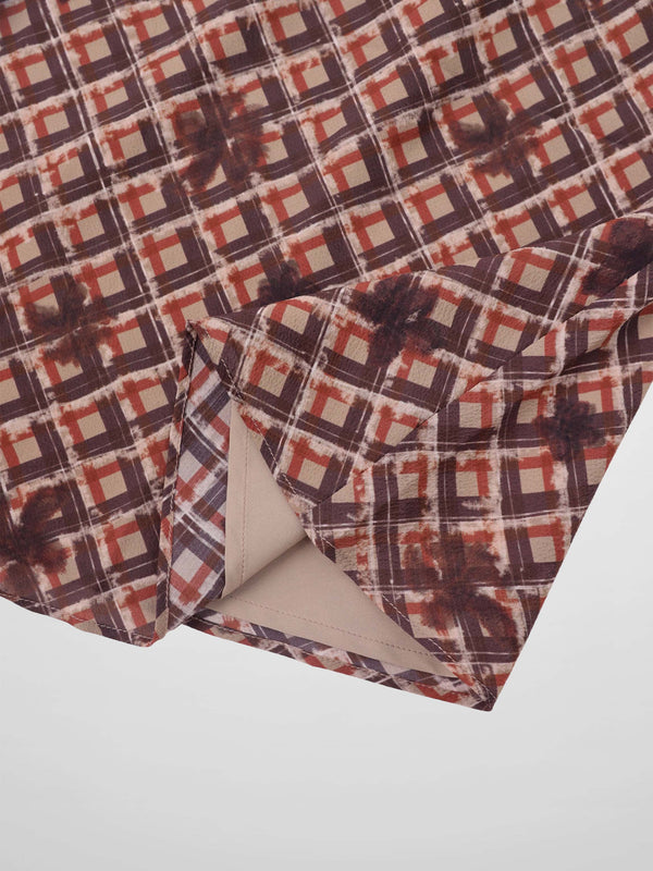 Plaid Slip Skirt - Plaid Floral