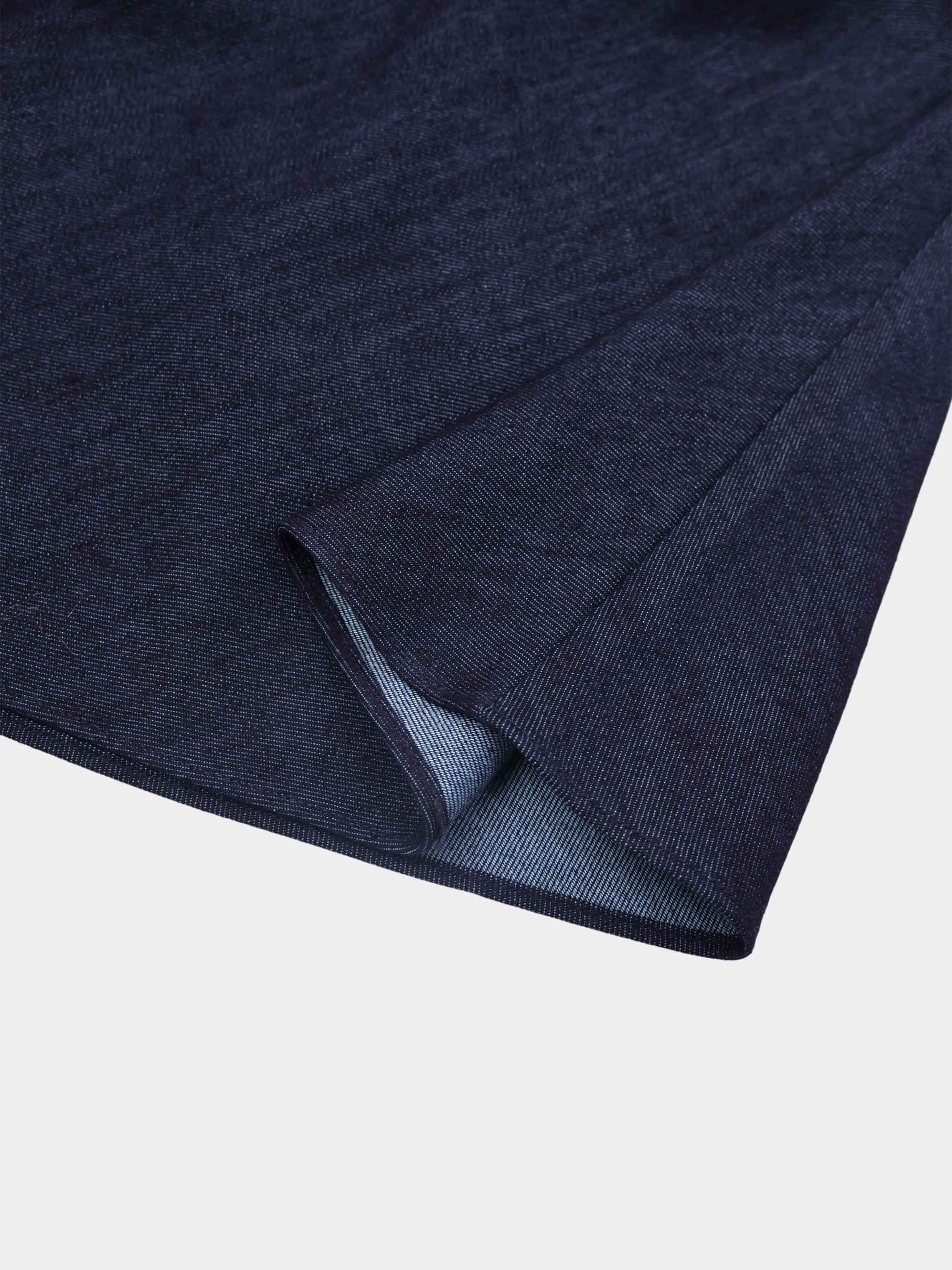 Classic Denim Skirt 37"-Dark Blue