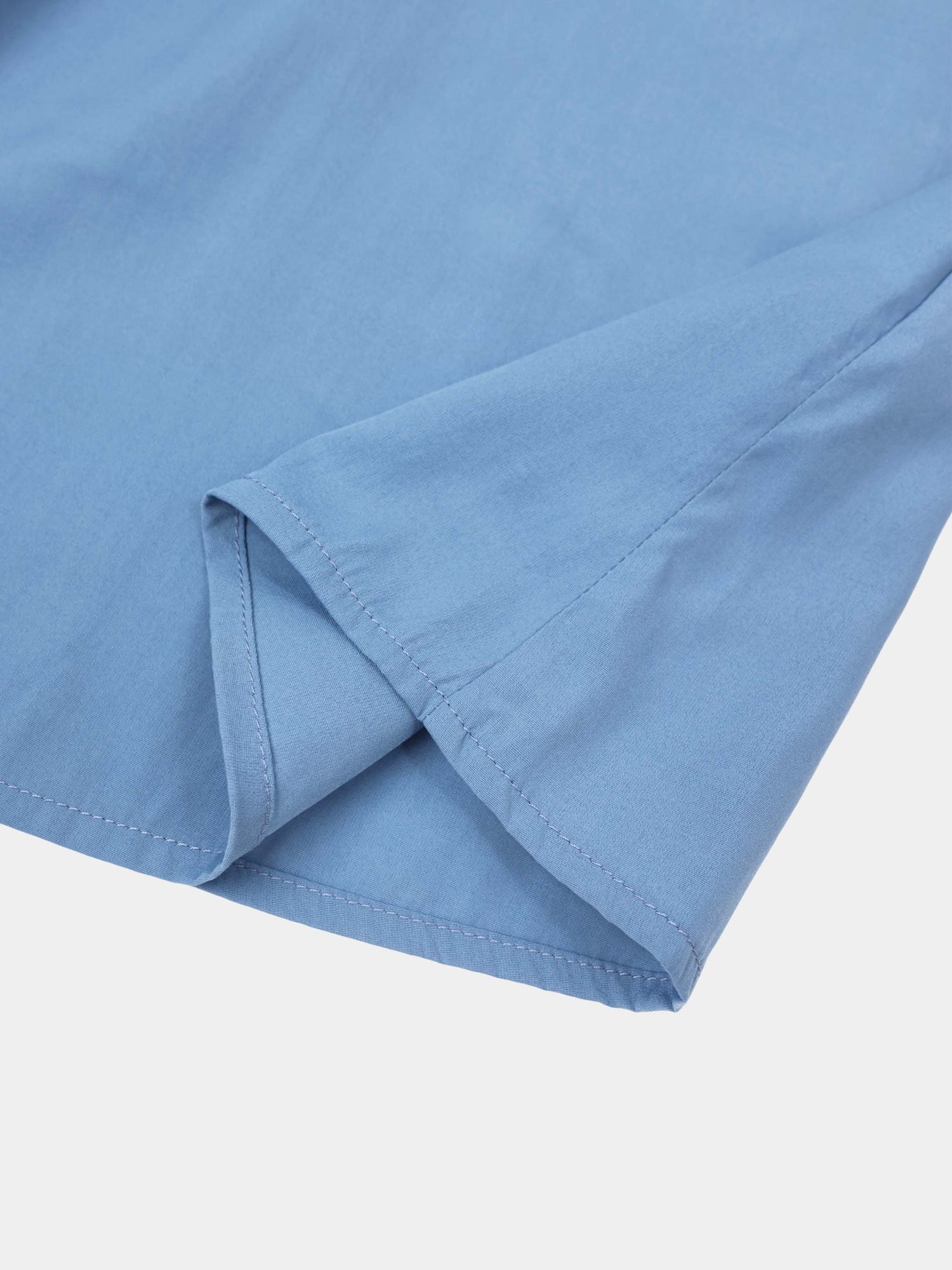 DRAWSTRING RUFFLE SKIRT-DUSTY BLUE