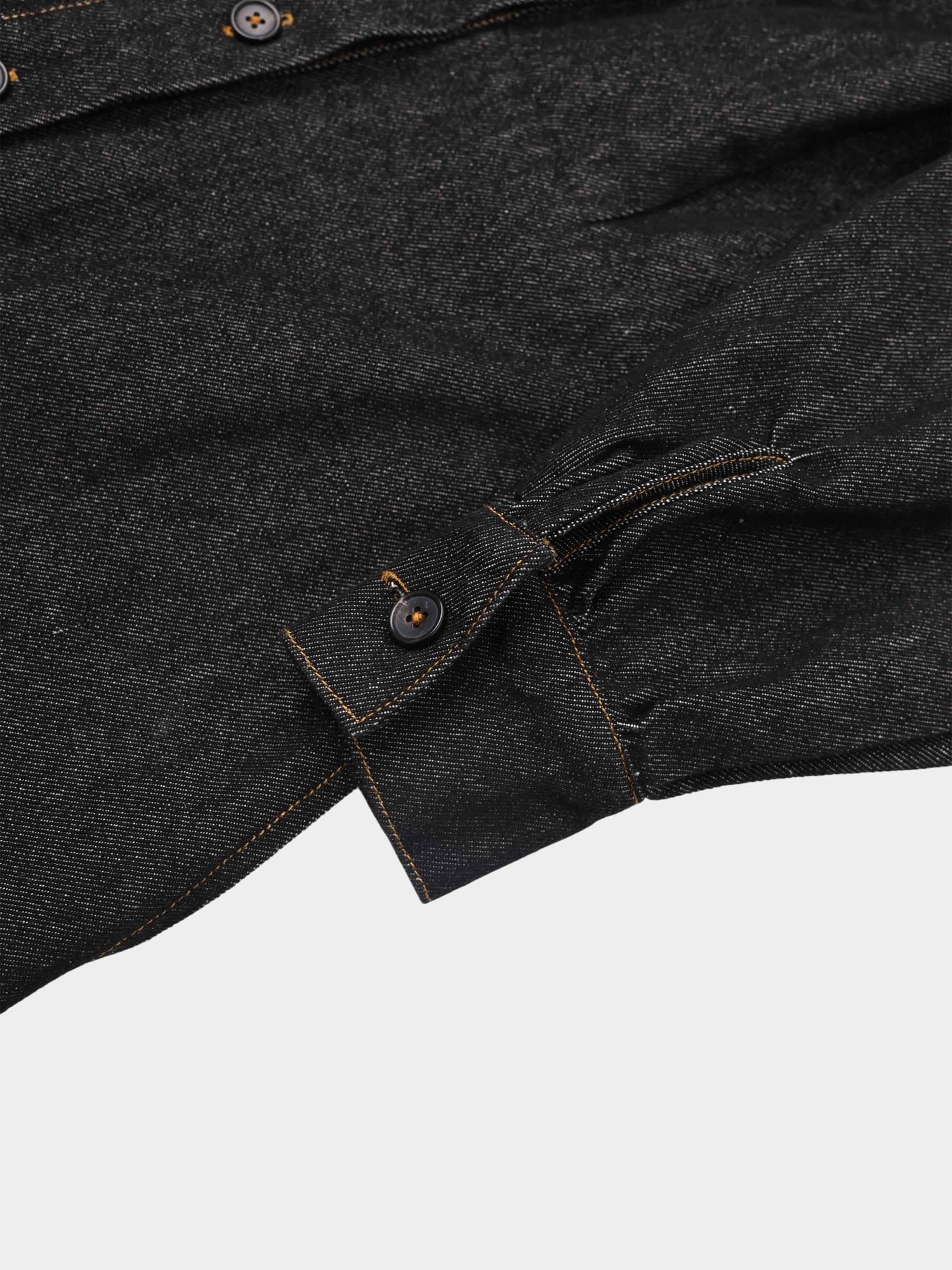 High Waisted Denim Dress - Black