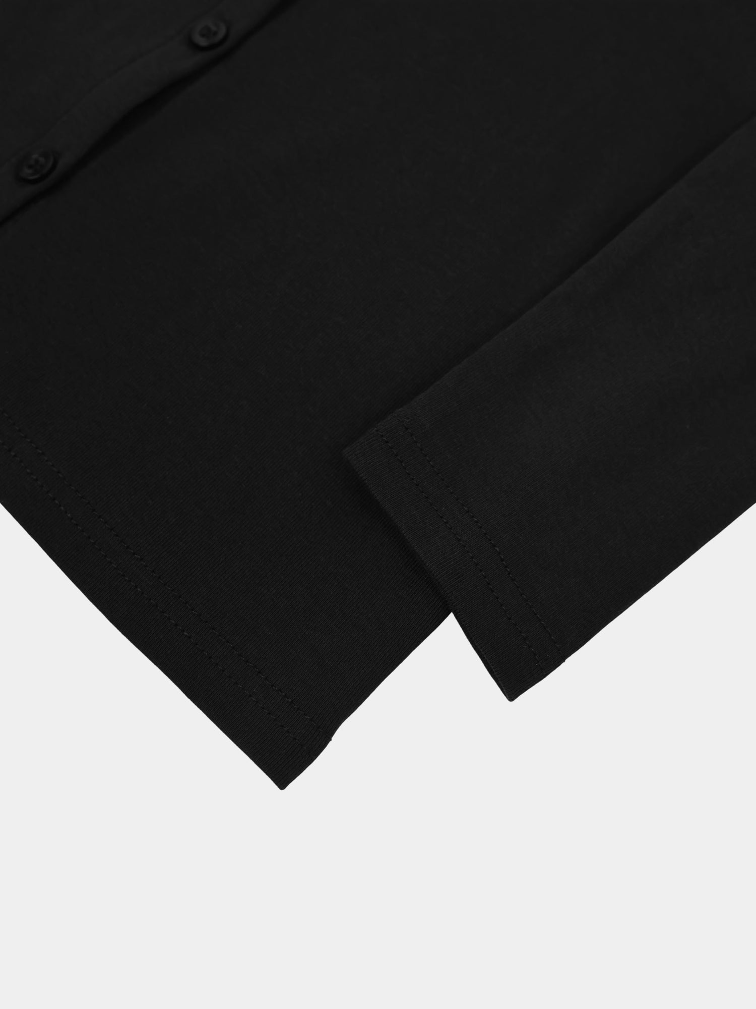 Crop T-Shirt Cardigan-Black