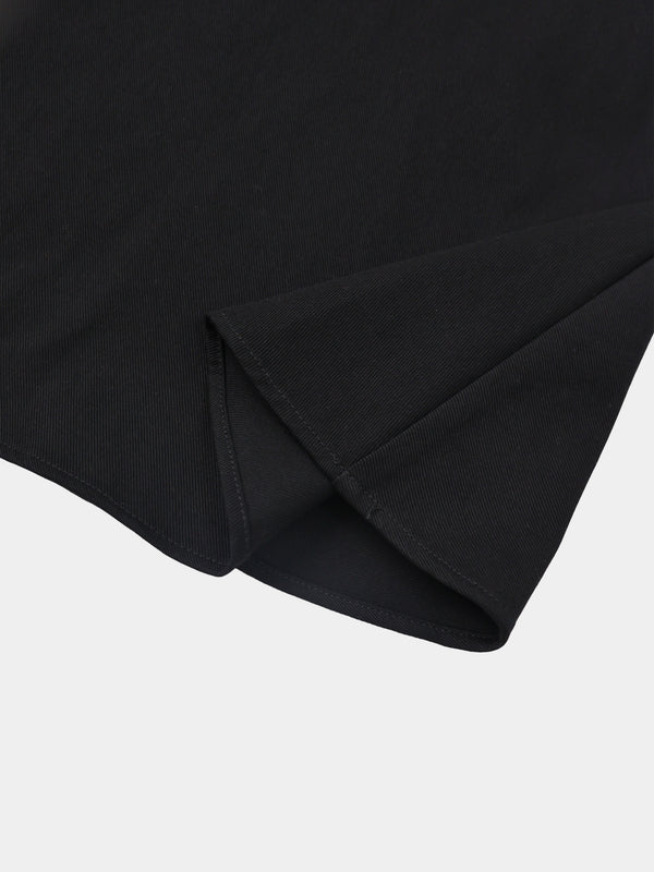 Twill Trumpet Skirt-Black