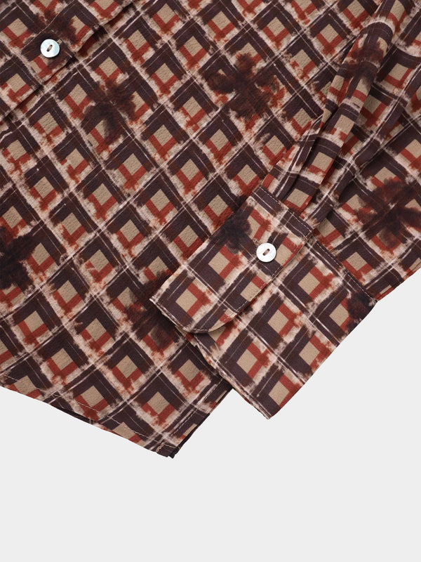 Plaid Blouse - Plaid Floral