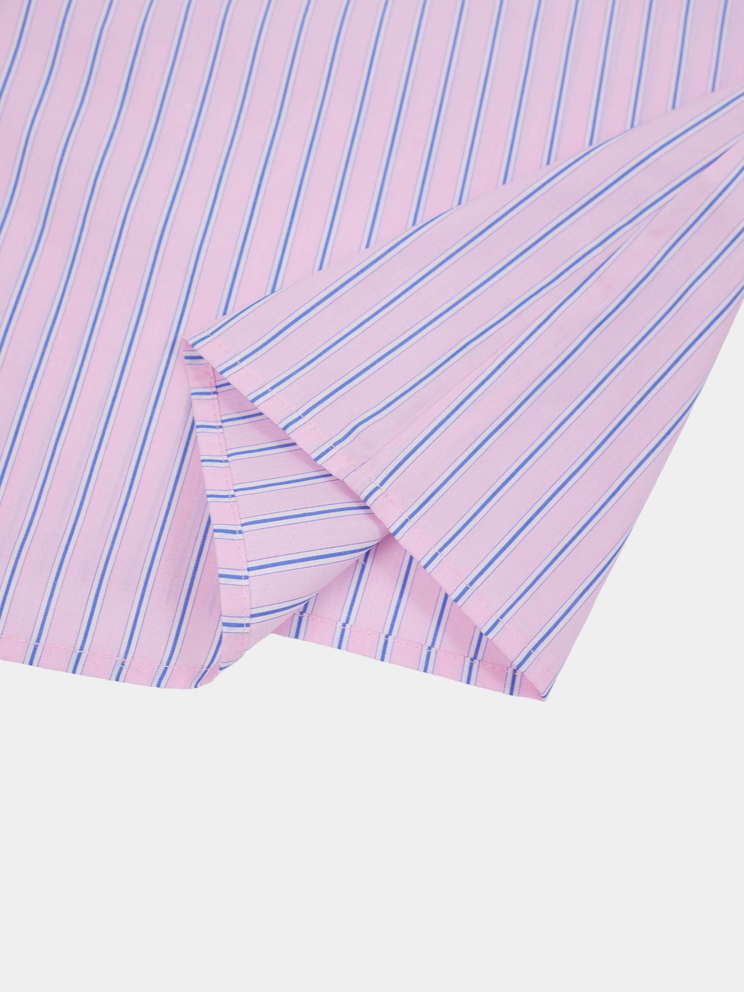 Pinstripe Tie Front Shirtdress-Pink Stripe