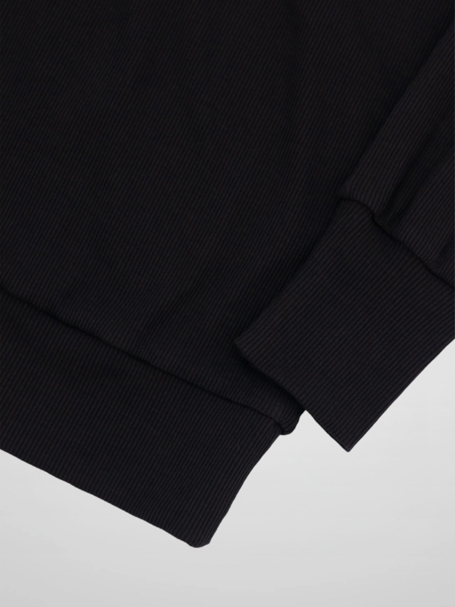 Ribbed Crew Bomber-Black