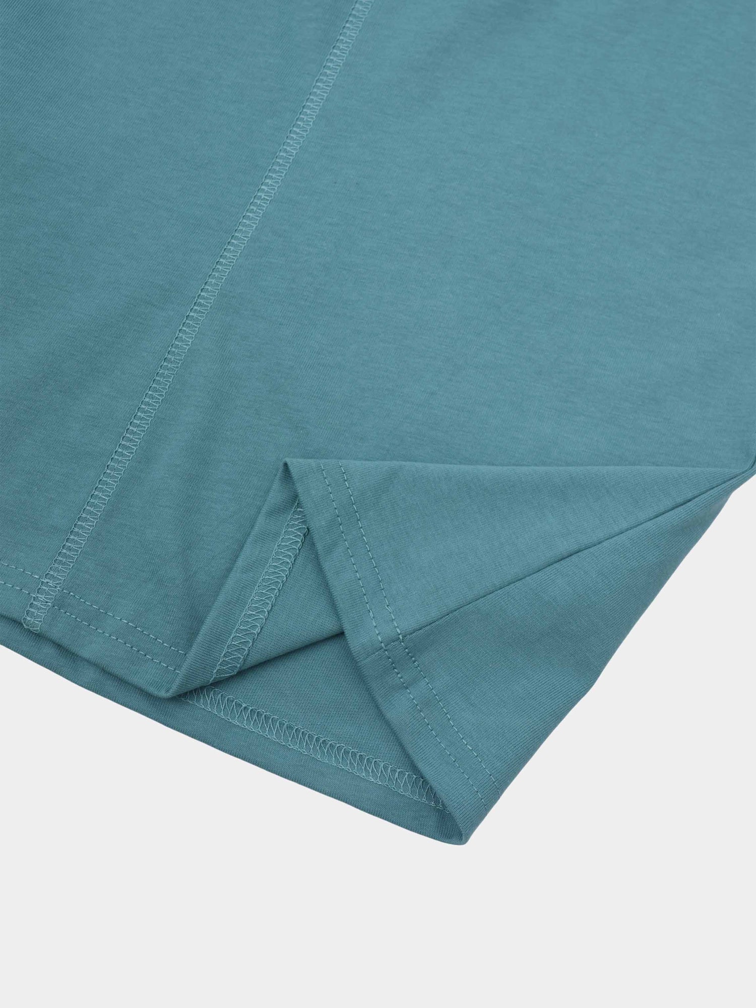 Center Seam High V Tee-Teal