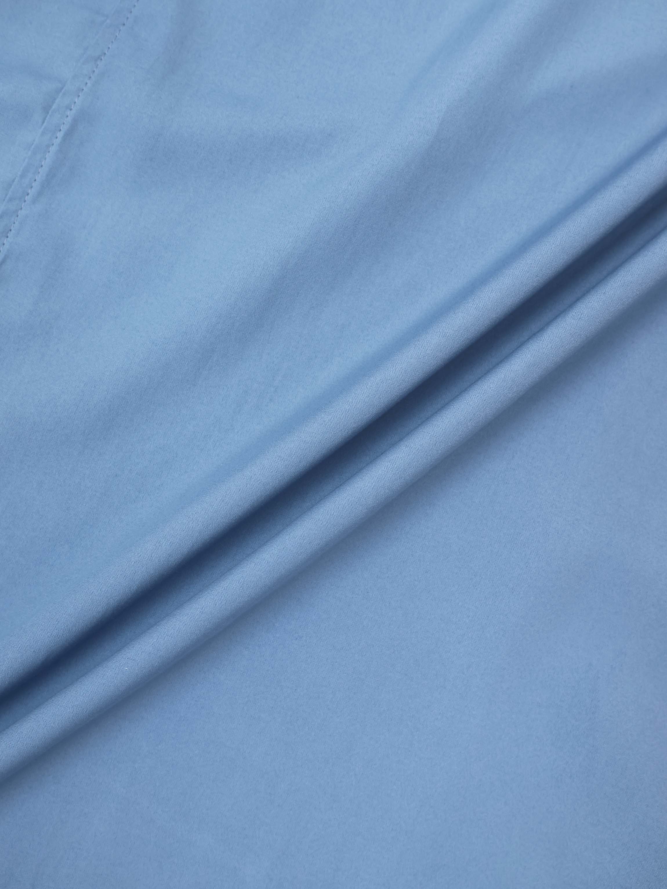 DRAWSTRING RUFFLE SKIRT-DUSTY BLUE