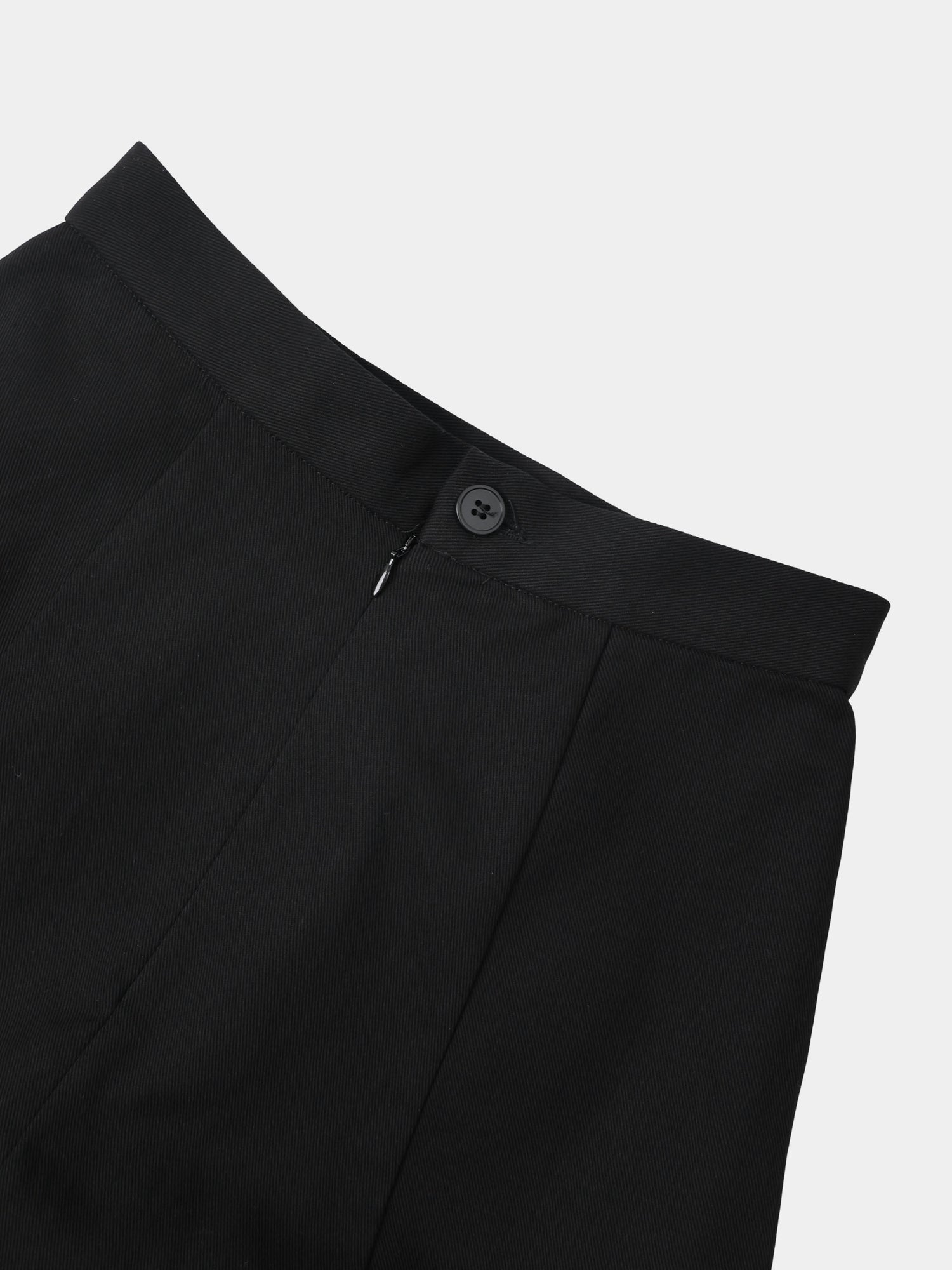 Twill Trumpet Skirt-Black