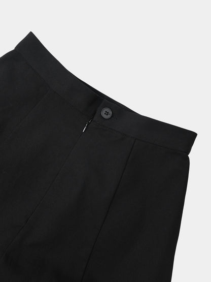 Twill Trumpet Skirt-Black