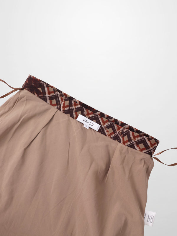 Plaid Slip Skirt - Plaid Floral