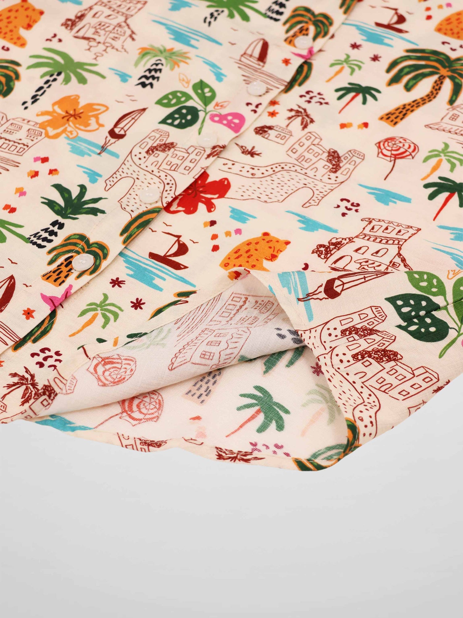 Button Down Collared Blouse-Summer Vibes