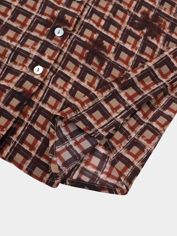 Plaid Blouse - Plaid Floral