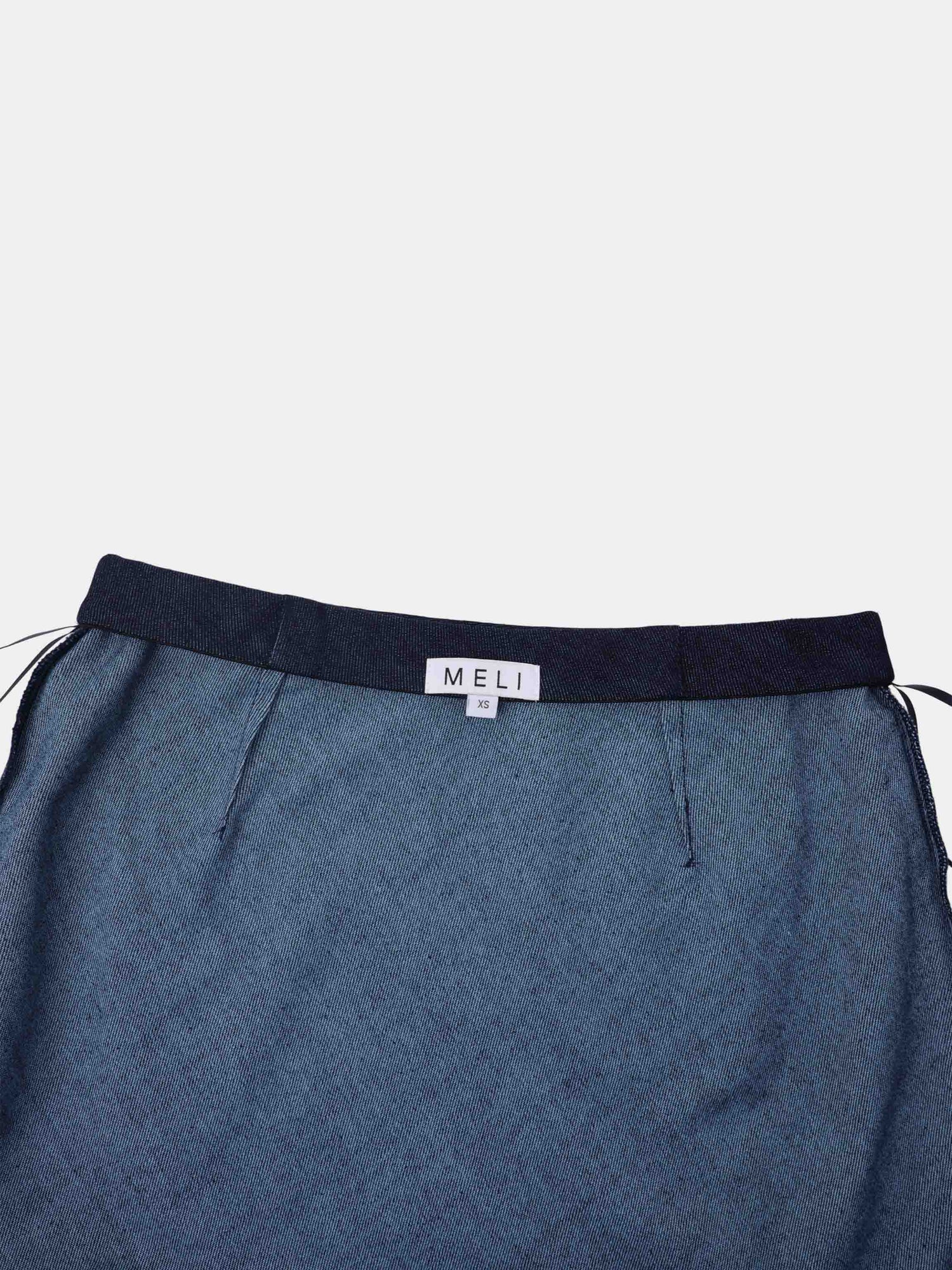 Classic Denim Skirt 37"-Dark Blue
