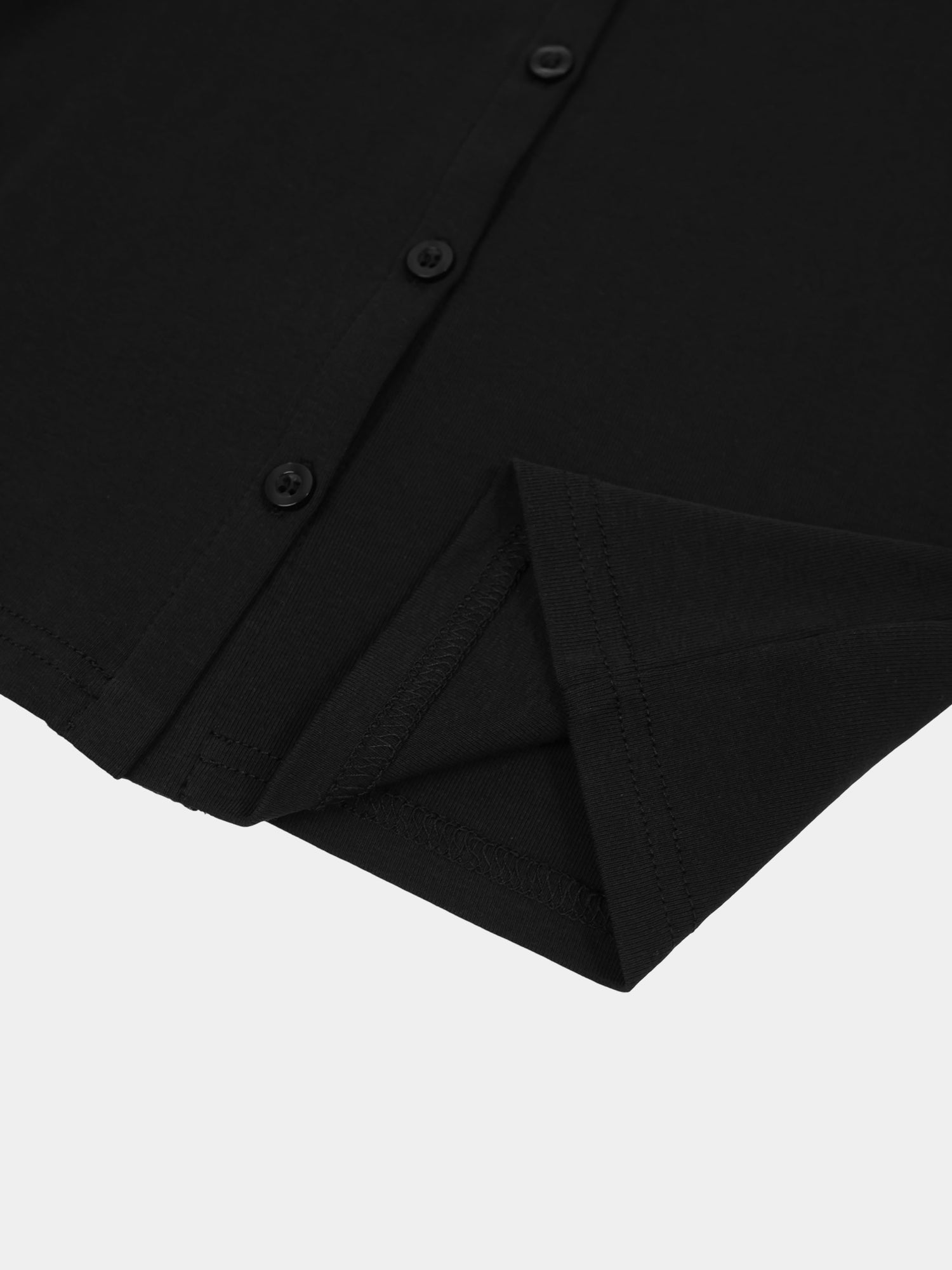 Crop T-Shirt Cardigan-Black