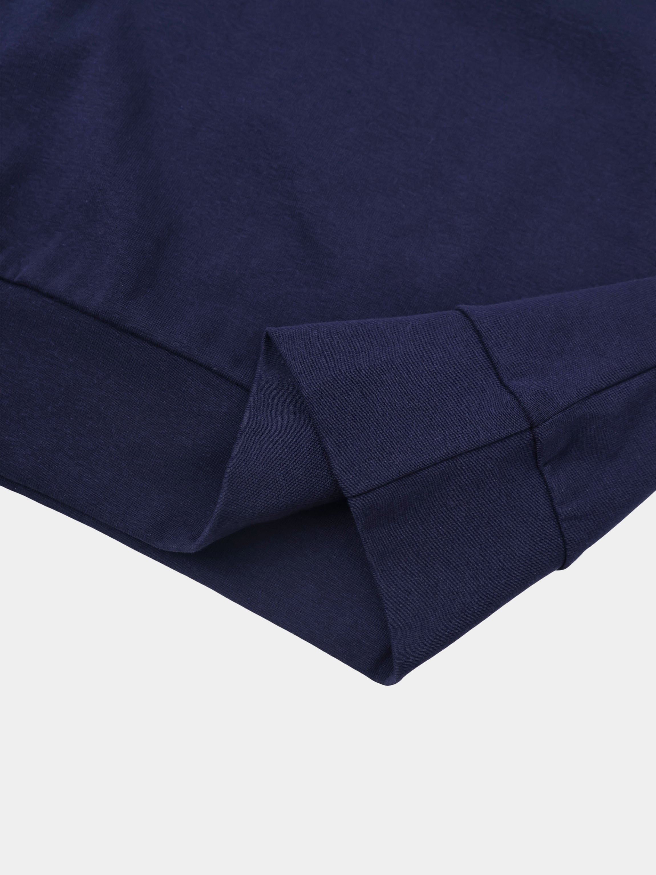 Collared Bomber Tee-Navy