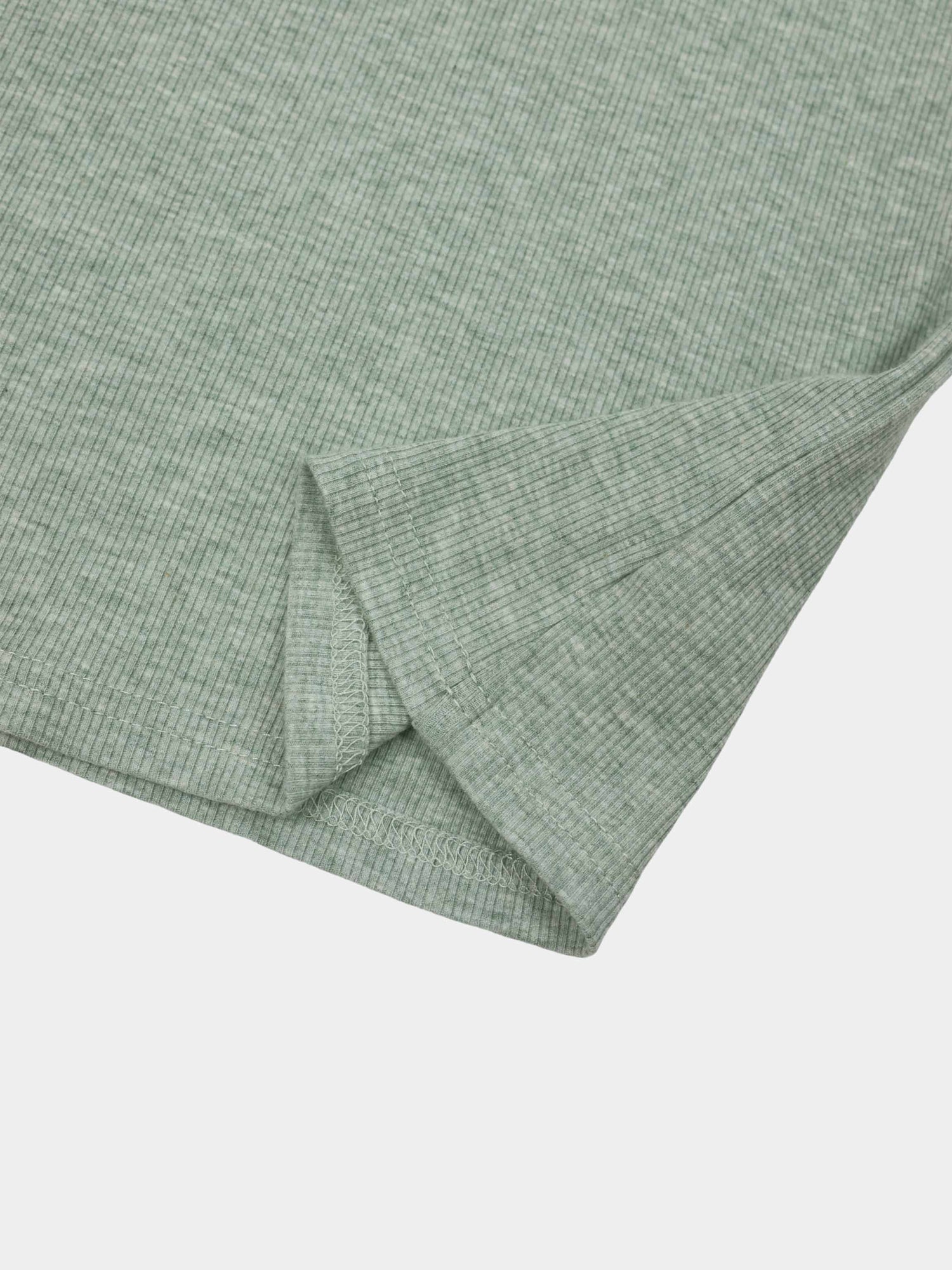 Heathered Collared Tee-Aqua